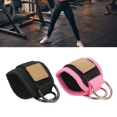 Fitness Ankle Buckle Leg Strength Trainer with Double D Rings & Rubber Straps