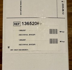 DeRoyal Abdominal Binder 13652067 Med/Lg 12” 46-62″ Elastic Closure-New Sealed