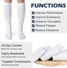 Enhanced Comfort 20-30 mmHg Compression Socks Ideal for Athletic and Daily Wear
