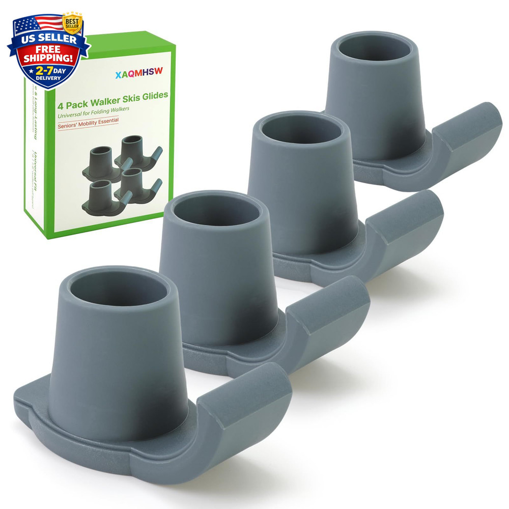 4 Pack Walker Skis Glides Universal Sliders for Folding Walkers Ideal Mobility