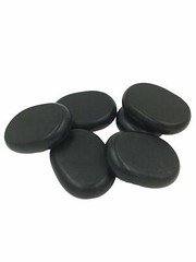 Personal Large Massage Stone Set Basalt Hot Rocks Stones, 2.36 In 3.15 In,Black,