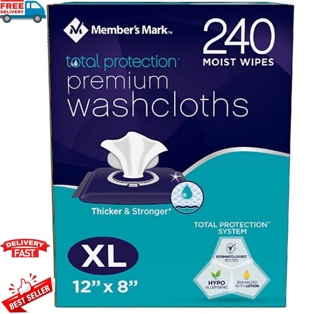 Member’s Mark Adult Washcloths (240 ct.) 5 Packs of 48 Free Shipping