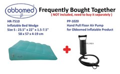 ObboMed HR-7510 Inflatable Portable Bed 1 Count (Pack of 1), Hr-7510 – Cyan