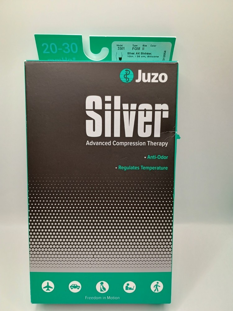 Juzo Dynamic Silver Prosthetic Shrinker Above Knee AK 20-30 mmHg Beige 10″ 3561