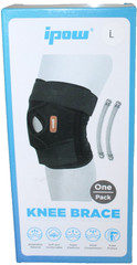 Knee Brace iPOW Black Breathable, Large New￼