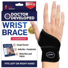 Breathable Wrist Wrap for Arthritis and Tendonitis – Exercise Handbook Included