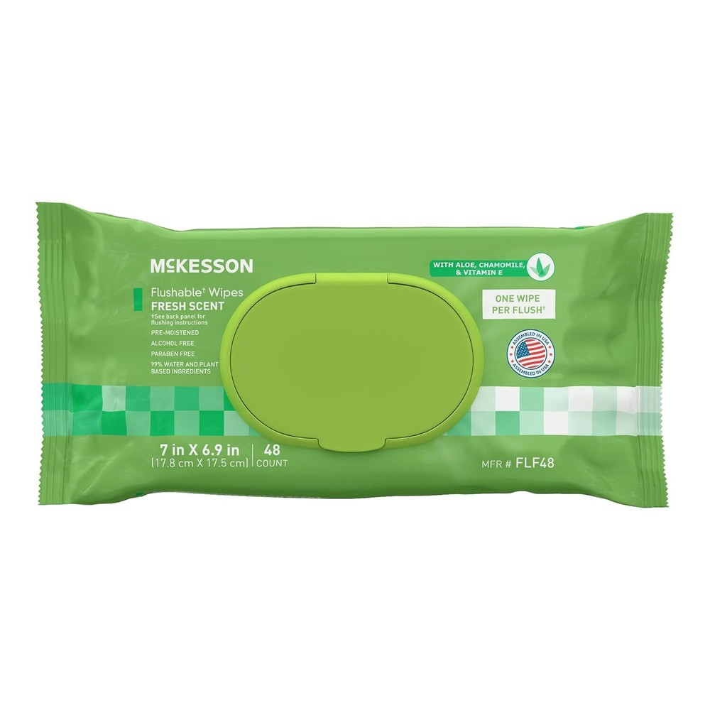 Flushable Adult Wet Wipes – 576 Wipes Aloe & Vitamin E, Plant-Based, Scented
