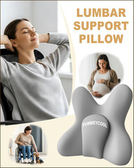 Lumbar Support Pillow for Car, Memory Foam Car Seat Back Support Pillow, Wraparo