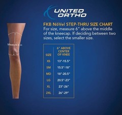 United Ortho 300851-01 Step-Thru NōVel Functional Knee Brace, Right Leg, x Small