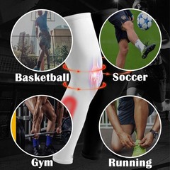 2 Pairs Leg Sleeves,Full Leg Compression Sleevefor Men Women,Long Knee Sleeve(M)