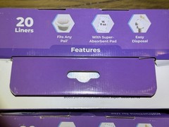 Carebag Commode Pail Liners 2 Boxes (20-1/2” x 15-3/4”) 16 oz. – 40 Liners