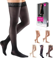 Mediven Sheer & Soft REGULAR Stockings Thigh High w Lace Band 20-30 Size & Color