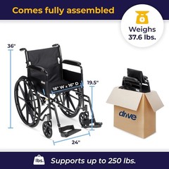 Drive Medical SSP118FA-SF Wheelchair