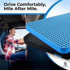 SelectSoma Travel Gel Seat Cushion Long Sitting Car, Plane, Office, Wheelchair