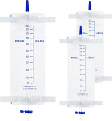 3-Pack 33.8Oz Urinary Drainage Leg Bags with Anti-Reflux Valve and Straps