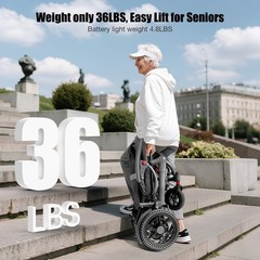 36LBS Foldable Electric Wheelchair for Adults 500W Airline Approval Carbon Style