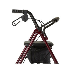Walking Aids: Basic Steel Rollator with 6″ Wheels, Burgundy