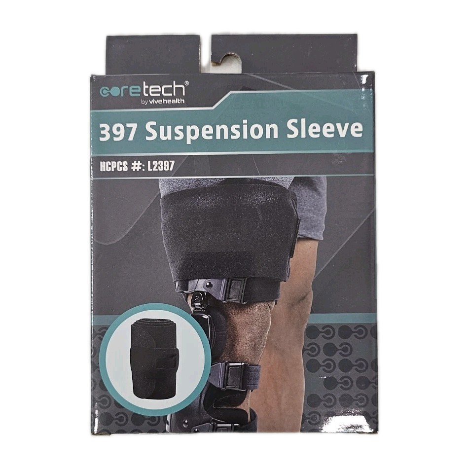 CoreTech 397 Suspension Sleeve, L2397, Black, One Size, New. Use With Knee Brace