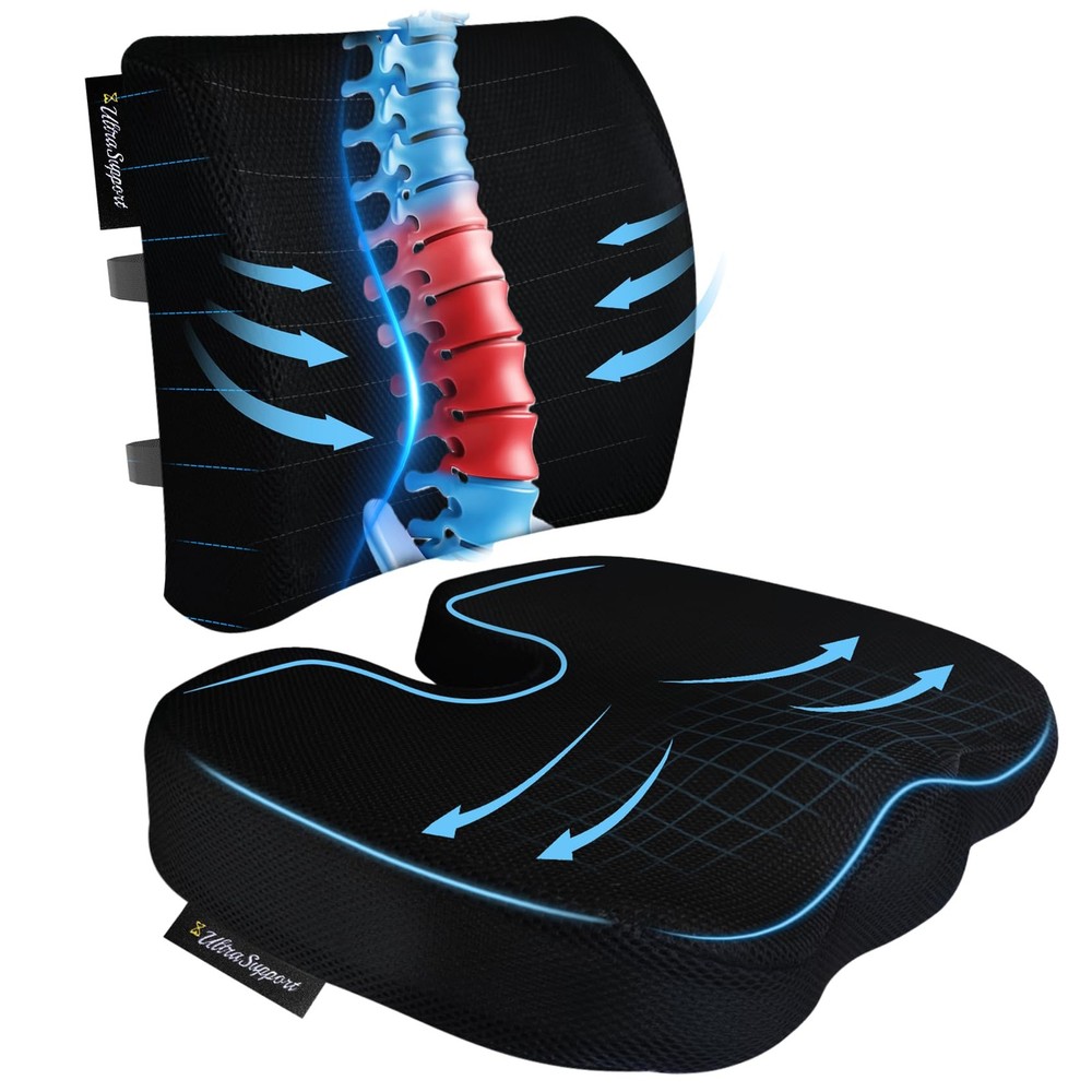 Seat Cushion &Office Chair Cushion,Lumbar Support Pillow for Office Chair,Erg…