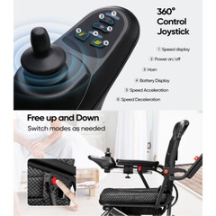 38lbs Foldable Electric Wheelchairs Intelligent Lightweight For Airline Adults