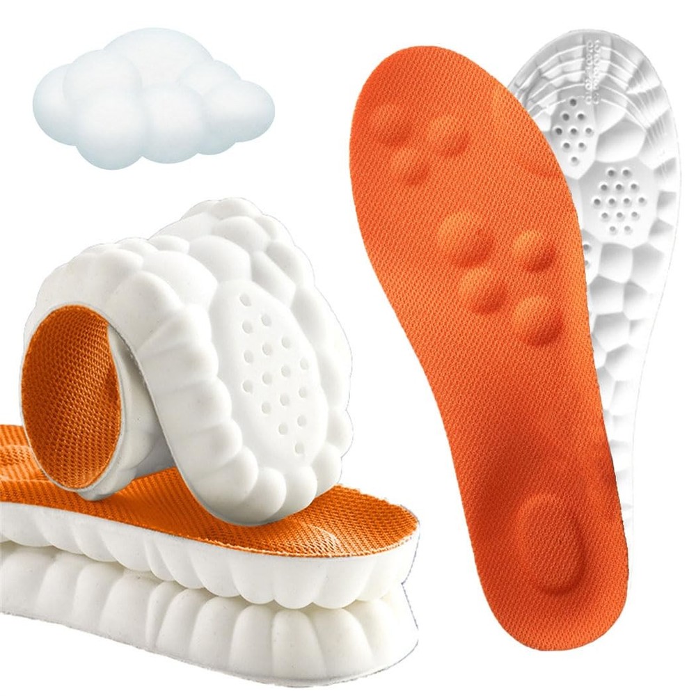 Insoles for Men and Women Cloud Like Sole Inserts US-Women-5-8-Orange, Yellow