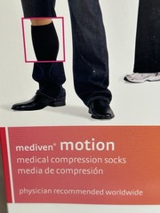 Mediven lot 6 Pair Motion Compression Socks Black Sz Large 16-20 Calf Free Ship