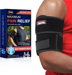 Bicep Tendonitis Brace Compression Sleeve Support, Upper Arm Brace Tricep Bicep