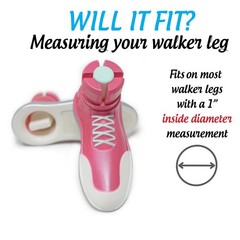 Sneaker Walker Glides for 1″ Tubes – Pink – 1 1 Pair (Pack of 1),