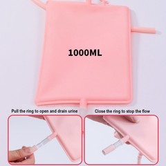 Female Wearable Urinal Bag Silicone Urine Catheter Portable Urine Collector M-XL