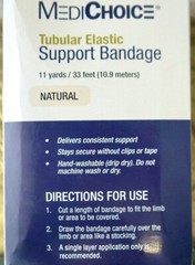MediChoice MADE USA Tubular Elastic Support Bandage Natural Sz F 4 In x 11 yds