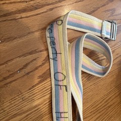 SkiL-Care Gait Belt 60″ Length Pastel Stripe 2″ Ivory yellow pink blue Stripe
