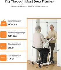 VOCIC Sit to Stand Lift, One-Step Stand Assist Lift for Elderly