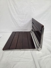 Kitvance Upgraded 20″ ADA Compliant Folding Teak Shower Seat Wall Mount Open Box