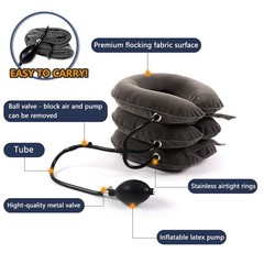 Electric Neck Traction Device One-Click Auto Inflate with Battery