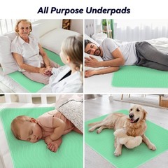 4 Pack 36” x 36” Extra Heavy Absorbency Washable Underpads, Waterproof Quick …
