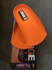 Orange Insoles 3/4 Length Light Medial Arch Support Deep Heelcup Mens 9.5-11