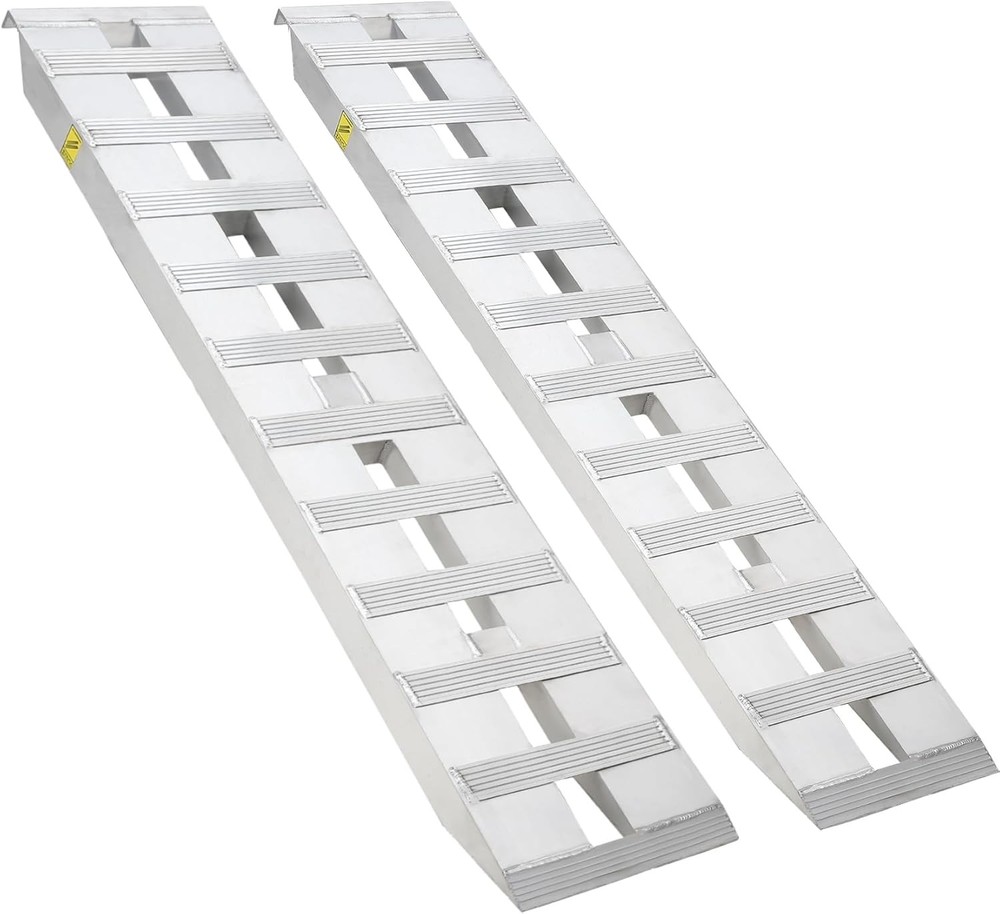 2pcs Aluminum Trailer Ramps 6000lbs 72″ x 15″ Aluminum Ramps with Hook Ends