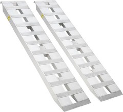 2pcs Aluminum Trailer Ramps 6000lbs 72″ x 15″ Aluminum Ramps with Hook Ends