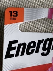 6 Energizer Hearing Aid Batteries Zinc Size 13 Orange – NIB-Exp-10/2028