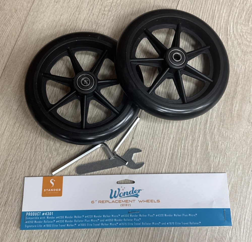 (2 PACK) Walker 6 In. Wheels