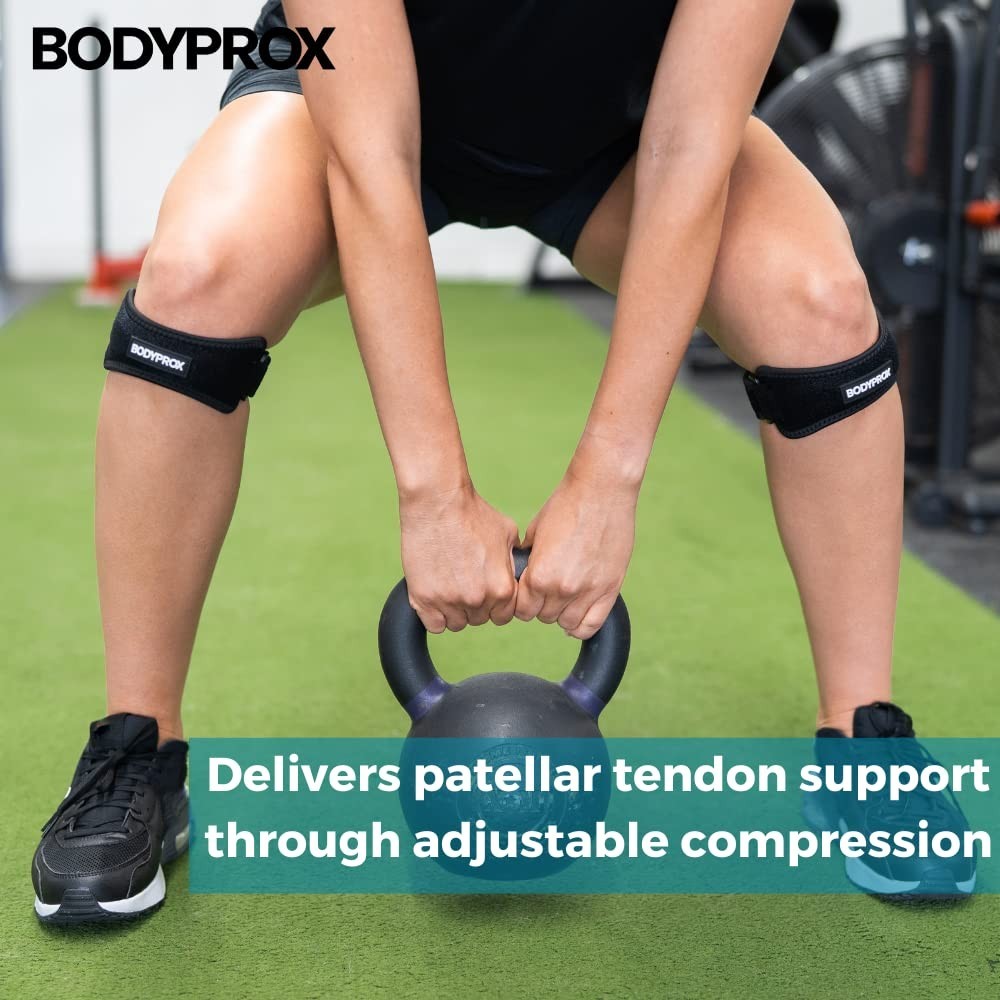 Bodyprox Patella Tendon Knee Strap 2 Pack, Knee Pain Relief Support Brace | Hiki