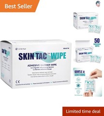 Skin Tac H Adhesive Barrier Prep Wipe Compatible for Medical Tapes Wound Dres…