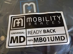 Mobility Braces Ready Back Universal Size Medium Back Brace MBO1UMD Black New