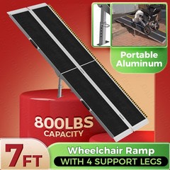 VNN 7ft Wheelchair Ramp Mobility Scooter Threshold Ramp for Home Steps & Stairs