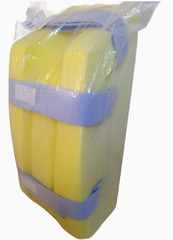 DeRoyal Foam Leg Compressed Pillow Adults Yellow Gray Straps M60-015
