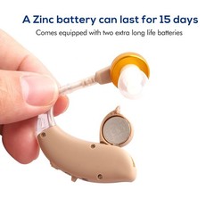 Hearing Amplifier, Single Ear LR44H Battery Powered BTE Device for Seniors