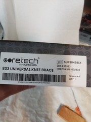 Coretech Universal Knee Brace Black New In Box Model L1833