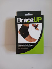 Brace-Up Ankle Support Brace, One Size Adjustable NIB