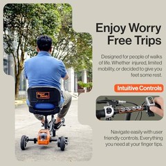 SuperHandy Passport Mobility Scooter GUT112-2BAT – Foldable, 3 Wheel, Airline