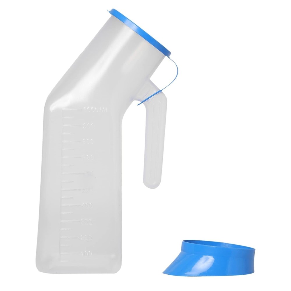 Unisex Autoclavable Urinal Bottle 1000ml with Lid | Polypropylene Male & Female